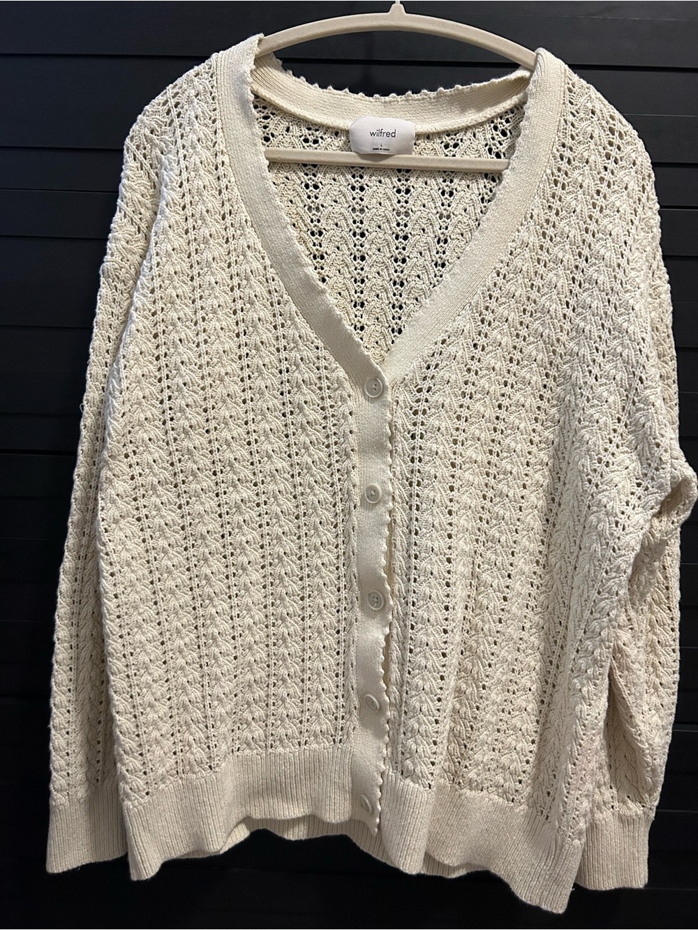 Wilfred Baby Yellow V-Neck Button Cardigan